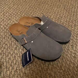 Birkenstock Grey Boston Suede